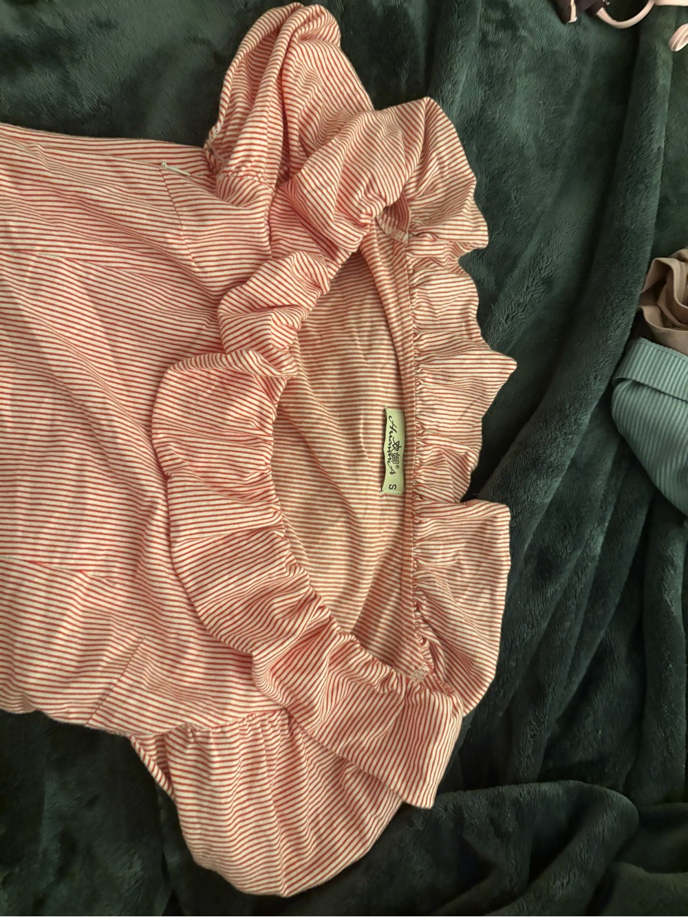 Pink Striped Ruffle Dress - Picture 4 of 6